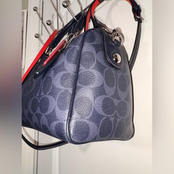 💙❤️ Coach Mini Bennett Satchel — Signature Canvas + Leather F57672 - Picture 4 of 14